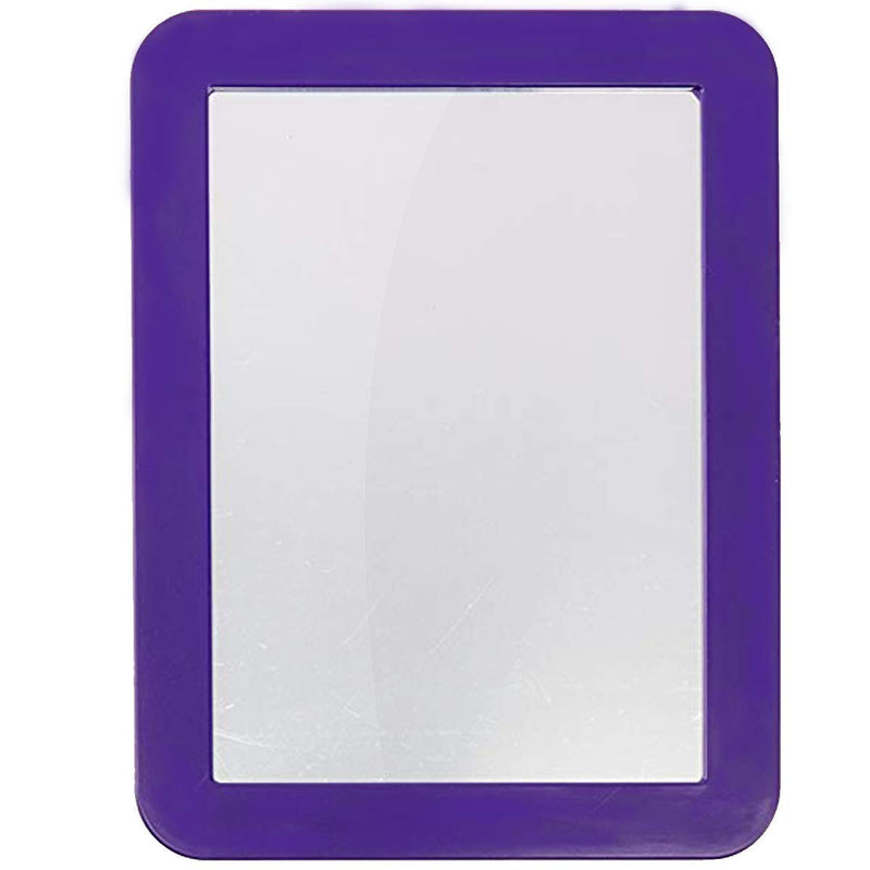 Katzco 5 x 7 Inch Magnetic Mirror, Blue - Ideal for School Locker, Refrigerator, Home