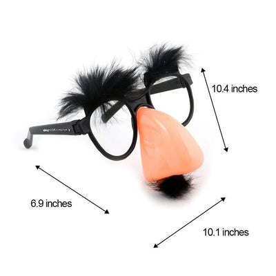 Kicko Disguise Glasses with Funny Nose - Eyebrows and Mustache - 12 Pack - for Kids Party