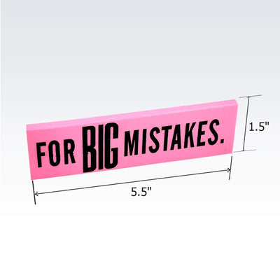 Kicko Big Mistake Extra Large Eraser - Jumbo Erasers - 5.5 x 1.5 Inches, 12