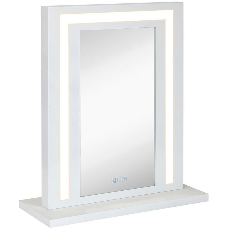 Hamilton Hills Modern White Hollywood Vanity Mirror with Lights - Makeup Dressing Table