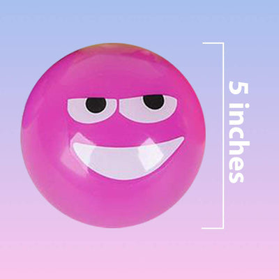 Kicko Vinyl Emoticon Ball - Set of 10 5 Inch Emoji Play Balls with Emoticon Design