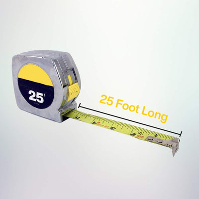 Katzco Steel Tape Measure - 1 Piece - High Carbon Stainless Steel Retractable Tape Measure