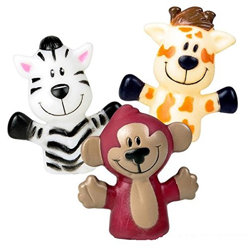 Kicko Animal Finger Puppets - 12 Per Package - Fun Toy for Boys and Girls - Gifts