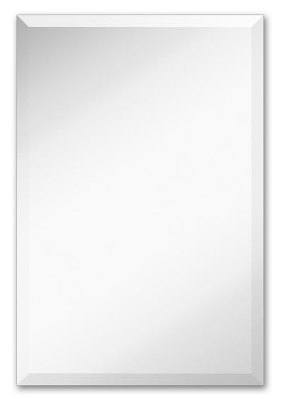 Large Simple Rectangular Streamlined 1 Inch Beveled Wall Mirror Premium Silver Backed