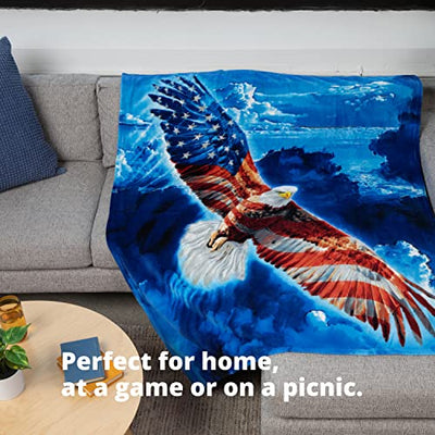 American Eagle Super Soft Plush Fleece Throw Blanket