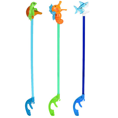 Kicko Assorted Plastic Sea Life Grabber - 6 Pack - Picking Tool for Small Objects, Kids