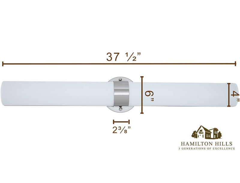 Hamilton Hills Modern Transitional Frosted Bathroom Vanity Light Fixture Contemporary