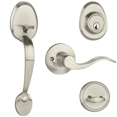 Dorence - Heavy Duty Single Cylinder Handleset with Wave Style Lever Handle - (Satin