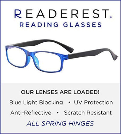 Blue-Light-Blocking-Reading-Glasses-Blue-Black-3-00-Magnification-Computer-Glasses