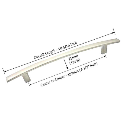 Aviano 5 Pack Modern Curved Subtle Arch Handle Pull for Kitchen Cupboard Door, Bedroom