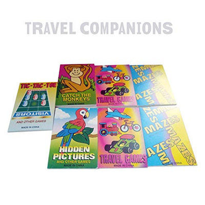 Kicko Mini Game Books for Kids - 12 Pack - 24 Pages per Booklet - 3.5 x 2.5 Inches