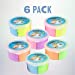 Kicko Bouncing Putty Creative Hand Mud Toys for Kids - 2.5 Inches Slime - 6 Pack - Summer