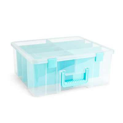 Storage Container With Organizers - 8 Deep Compartments 15x6x14 (Inches)