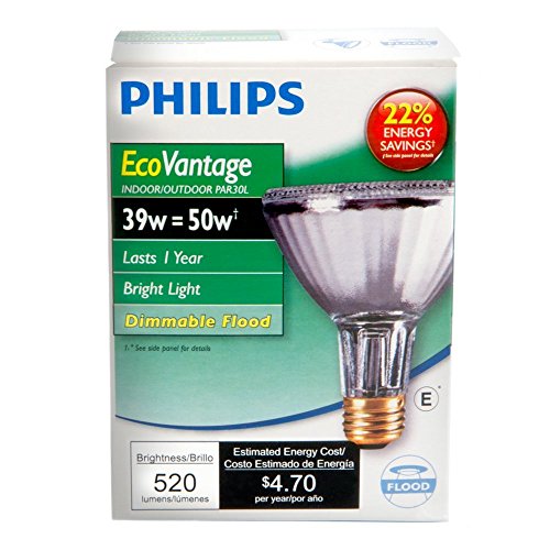 Philips 419747 EcoVantage PAR30 Long Neck 39 Watt (50 Watt Equivalent) 25 Degree Halogen