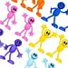 Kicko Bendable Smile Figures - Happy Faces - 12 Pack Assorted Colors - Bendable Toys