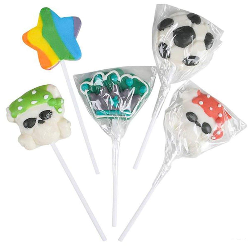 Kicko Assorted Lollipops - 48 Pack - 2 Inch - for Kids, Party Favors, Stocking Stuffers