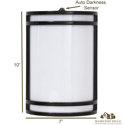 Hamilton Hills Modern Outdoor Wall Sconce | 10" Clean Line Exterior Light | Silver Finish