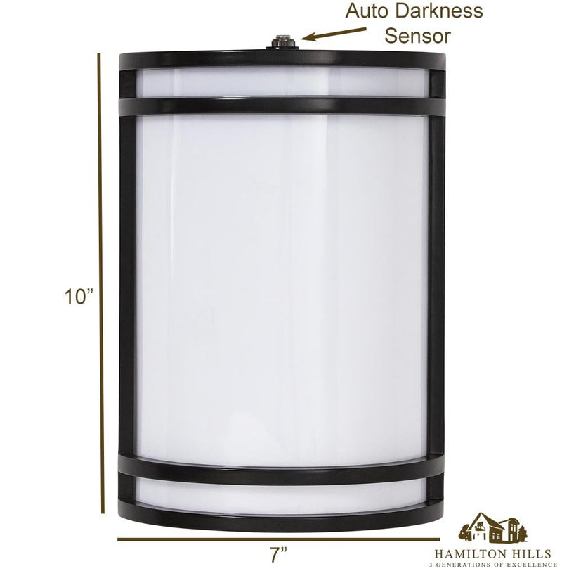 Hamilton Hills Modern Outdoor Wall Sconce | 10" Clean Line Exterior Light | Silver Finish