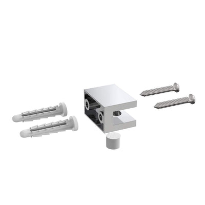 VDOMUS Glass Shelf Brackets, Adjustable Stainless Steel Wall Mount Shelf Holders, Polished