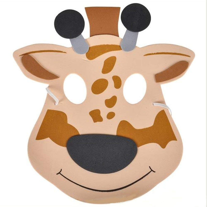 Kicko 12 Foam Animal Masks 7.5 Inch 4 Different Sorts of Animals - Good for Kids Costume