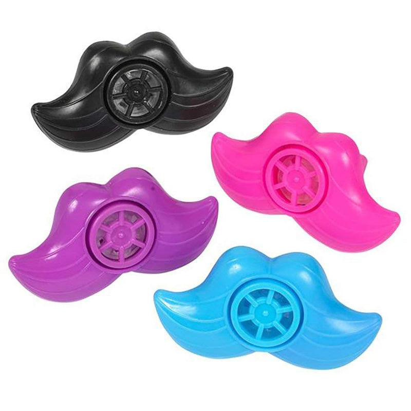 Kicko Mustache Lip Whistles - 48 Pack - 2.5 Inch - for Kids, Party Favors, Stocking