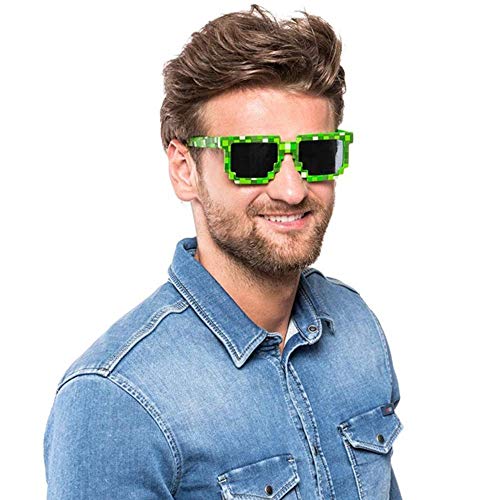 Kicko Pixel Sunglasses, Birthday Party Favors For Kids And Adults, 12 Pack