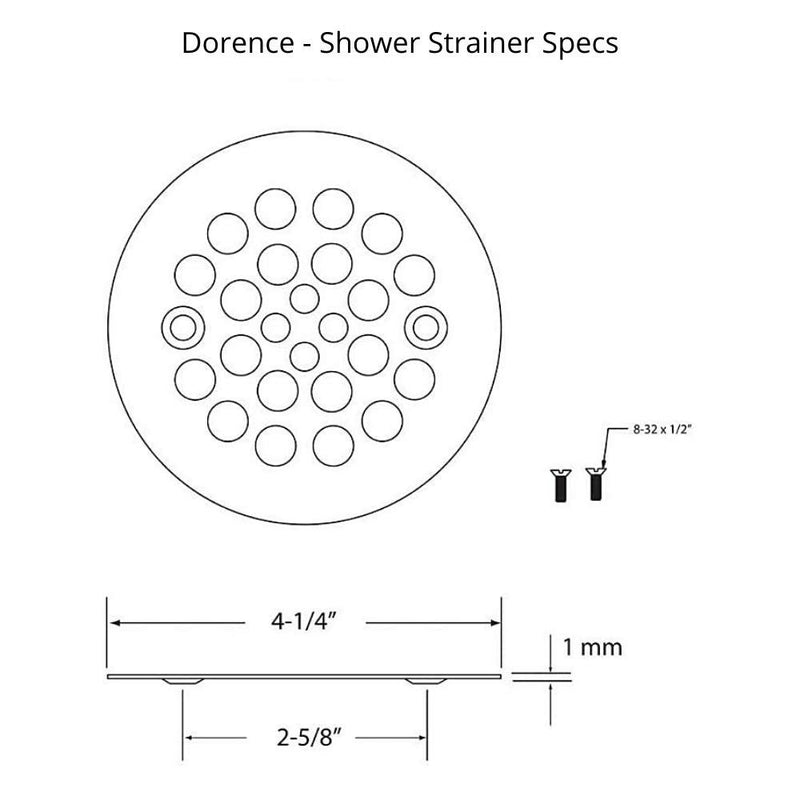 Shower Drain Cover, All Brass Construction, 4-1/4 inches outside diameter (Oil Rubbed