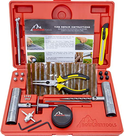 Boulder Tools - Heavy Duty Tire Repair Kit for Car, Truck, RV, SUV, ATV, Motorcycle