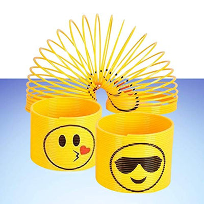 Kicko Emoji Coil Springs - 12 Pack, 3 Inch - Party Favors, Bag Prizes and Classroom