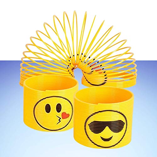 Kicko Emoji Coil Springs - 12 Pack, 3 Inch - Party Favors, Bag Prizes and Classroom