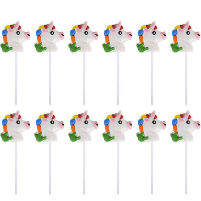 Kicko 2 Head Unicorn Lollipops - Pack of 12 Magical Candy Suckers for Party Favors