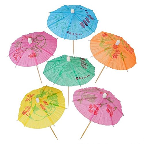 Cocktail Umbrellas Picks for Drinks, Cocktail Drink Umbrellas - Hawaiian Party and Pool