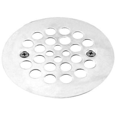 Shower Drain Cover, All Brass Construction, 4-1/4 inches outside diameter (Chrome