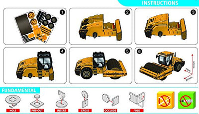 Top Race 3D Puzzle, No Glue, No Scissors, Easy to Assemble (Steam Roller