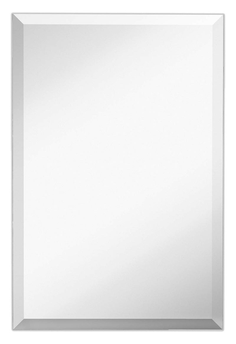 Large Simple Rectangular Streamlined 1 Inch Beveled Wall Mirror | Premium Rectangle Glass