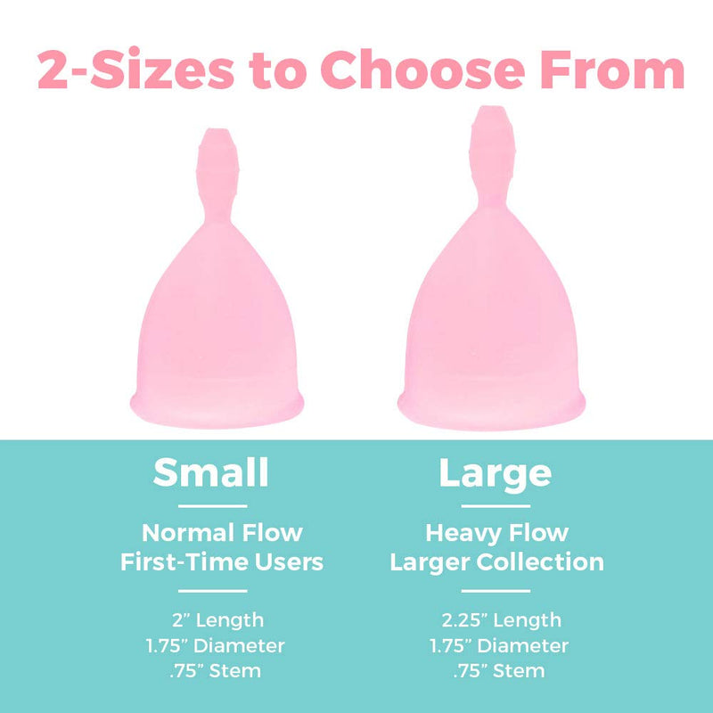 Happy Cup Menstrual Cups, Hawwwy Tampon & Pad Alternative 2 Pack Reusable Beginner, Most