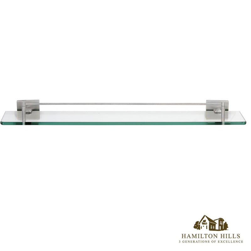 Modern Flat Brushed Glass Shelf | Clean Lines & Premium Quality Stainless Steel Towel