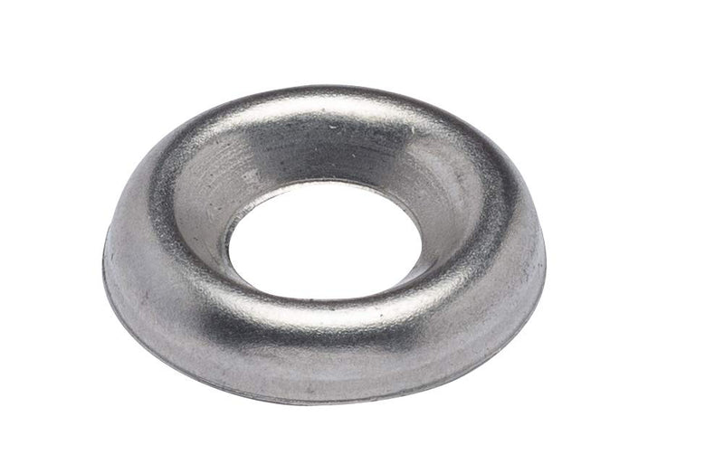 8 Stainless Cup Countersunk Finish Washer, (100 Pack) - Choose Size, by Bolt Dropper, 18