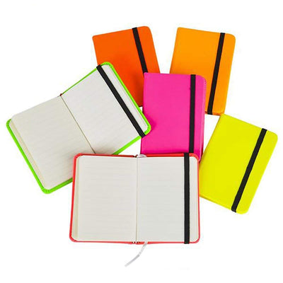 Kicko Neon Notebook - Assorted 3 Inches by 4 Inches Mini Neon Colorful Pocket Notebooks