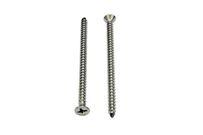 #12 X 3-1/2'' Stainless Flat Head Phillips Wood Screw, (25 pc), 18-8 (304) Stainless Steel Screws by Bolt Dropper