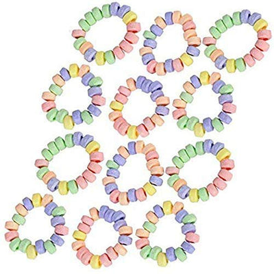 Kicko Stretchable Candy Bracelet - Pack of 12 Colorful Fruit-Flavored Chewables for Party