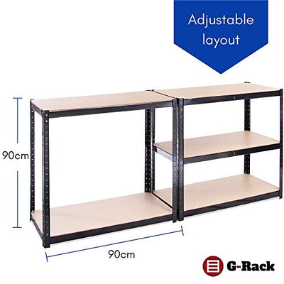 Garage Shelving Units: 71 x 35 x 18 inches | Heavy Duty Racking Shelves for Storage - 1