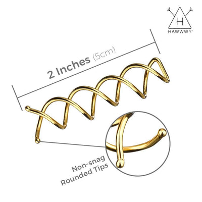 Hawwwy Spiral Bobby Pins 8 Pack Spin Pins, Easy & Fast Bun Maker Twist Hair Pins for Women