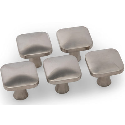 Aviano Satin Nickel Cabinet Hardware Square Knob 1-1/8" - 5