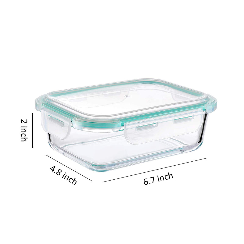 Glass Meal Prep Containers-Glass Food Storage Containers with Lids-Lunch Containers,3 Pack