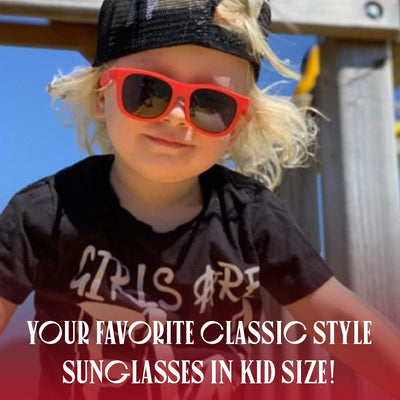 Kicko Red Sunglasses - 3 Pack, Unisex - for Daily Wear, and High Fashion Accessories