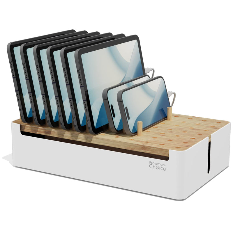 Prosumers Choice Multiple Devices Bamboo Charging Station - Ipad, Iphone,