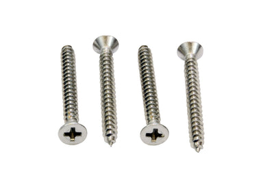 12 X 1-3/4'' Stainless Flat Head Phillips Wood Screw, (25 pc), 18-8 (304) Stainless Steel