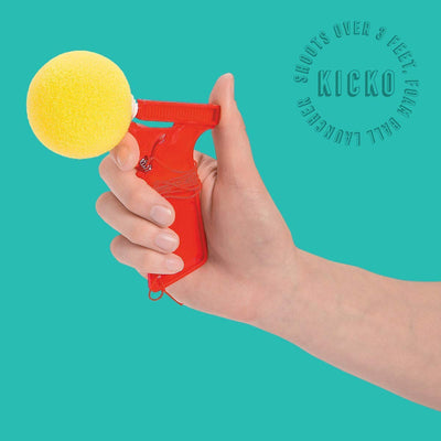 Kicko Sponge Ball Shooter - 5.5 Inches - Pack of 3 - Colors May Vary Shoots Over 3 Feet