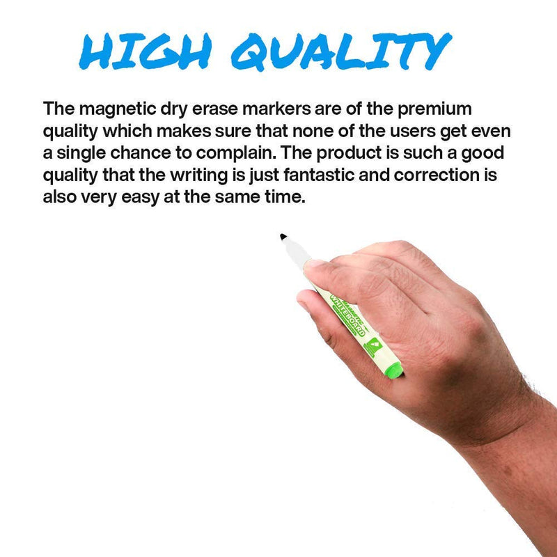 Colorful Magnetic Dry-Erase Markers - 12 Pack - For White Board Writing,